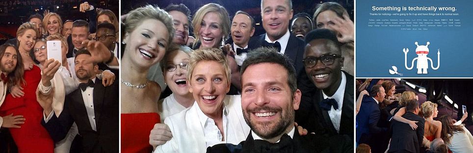 Twitter Kolaps, Foto `Selfie` Bintang Hollywood di-Retweet Lebih Sejuta